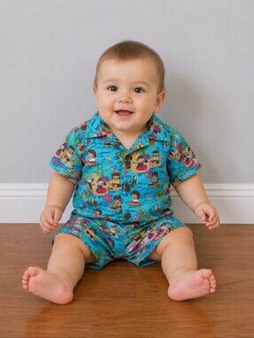 HILO HATTIE unisex boys girls shirt short set 6M